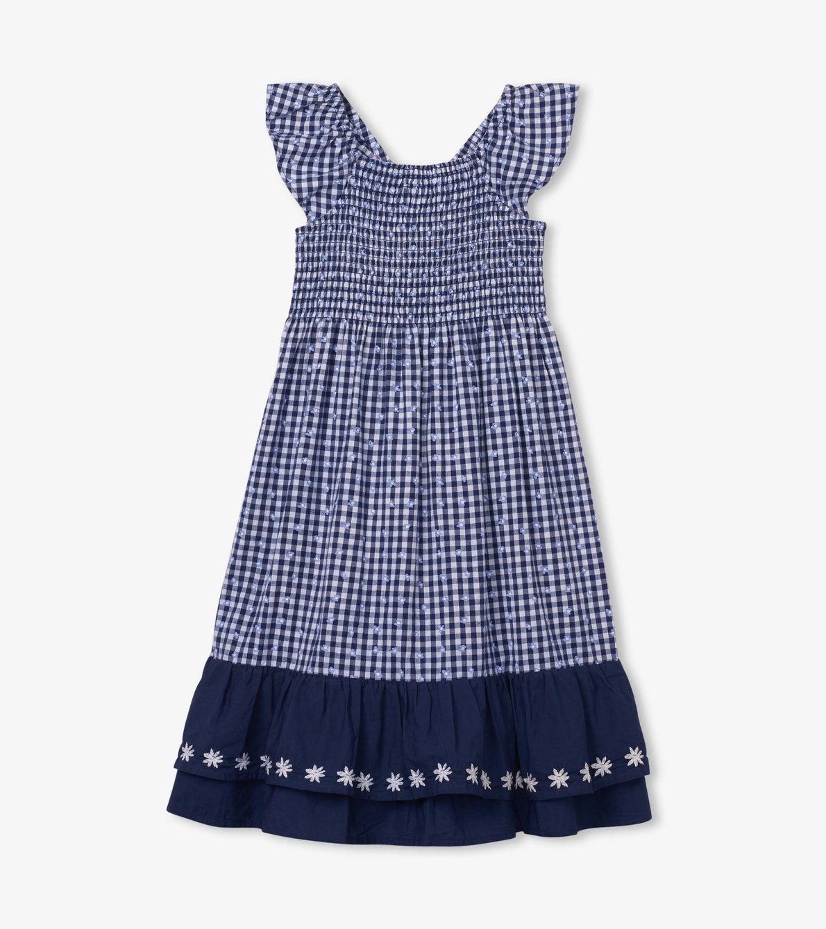 View larger image of Gingham Bow Back Smocked Maxi Dress