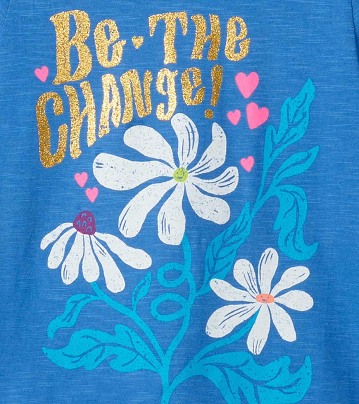 Agrandir l'image de T-shirt à manches longues – Fleurs « Be the Change »