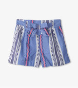Girls Boho Stripe Paper Bag Shorts