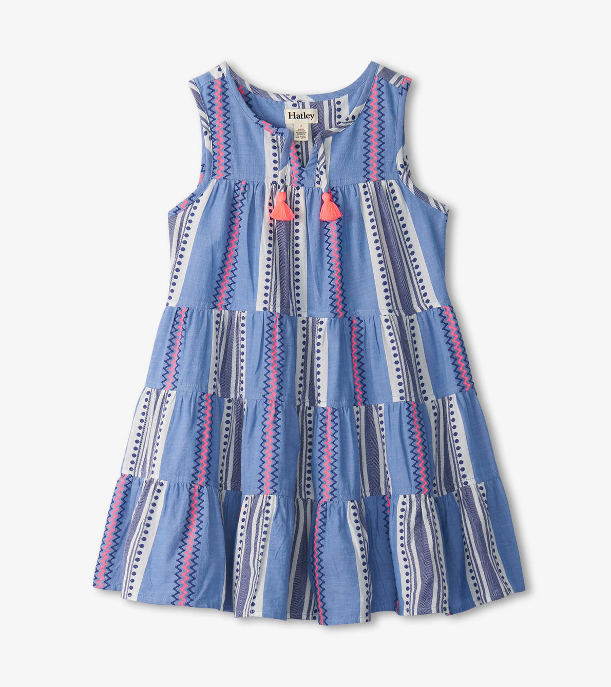 View larger image of Girls Boho Stripe Tiered Dress