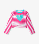 Girls Candy Stripes Cross Over Cover-Up