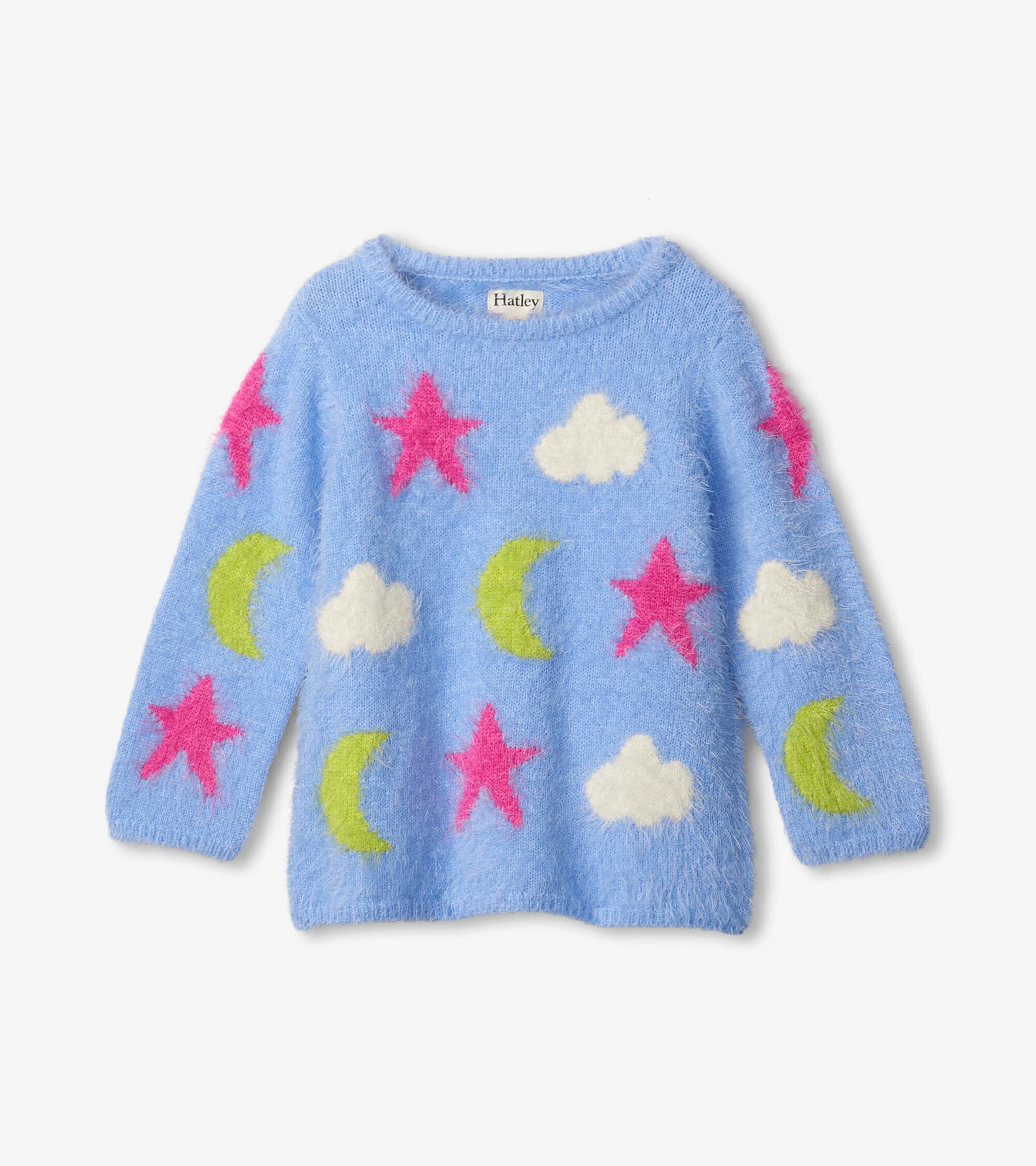 Girls Celestial Sky Fuzzy Sweater - Hatley US
