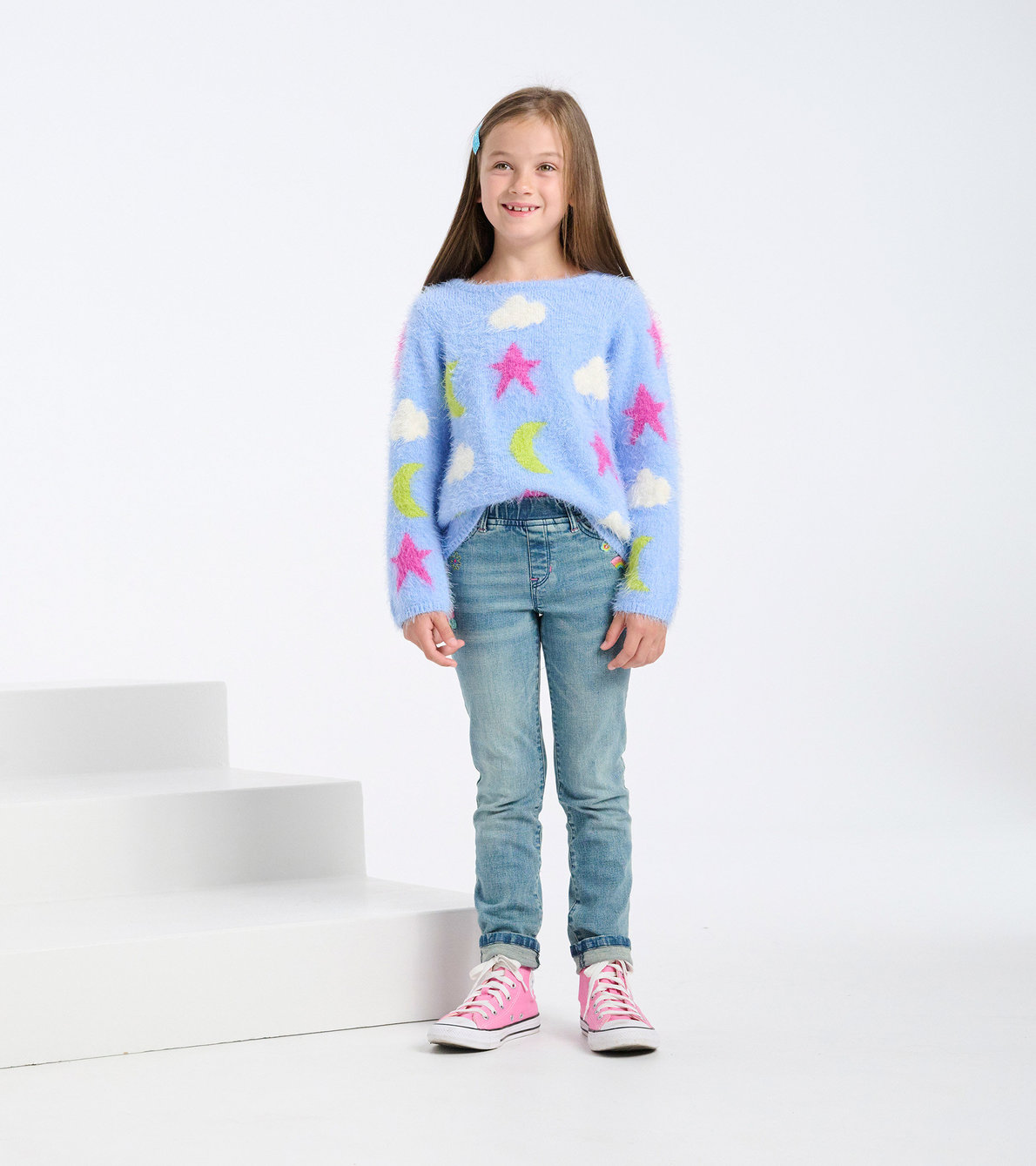View larger image of Girls Celestial Sky Fuzzy Sweater