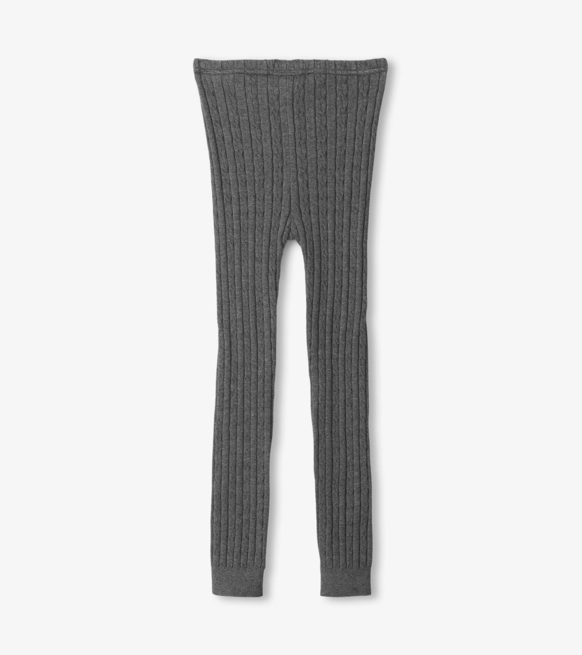 Agrandir l'image de Collant sans pieds en tricot torsadé – Gris anthracite