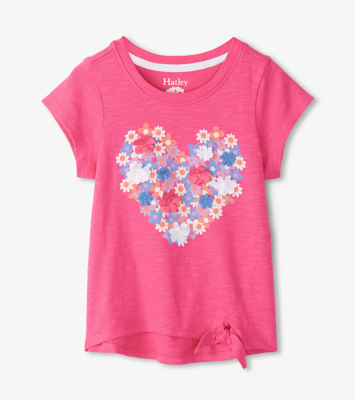 View larger image of Girls Chiffon Heart Tie Front T-Shirt