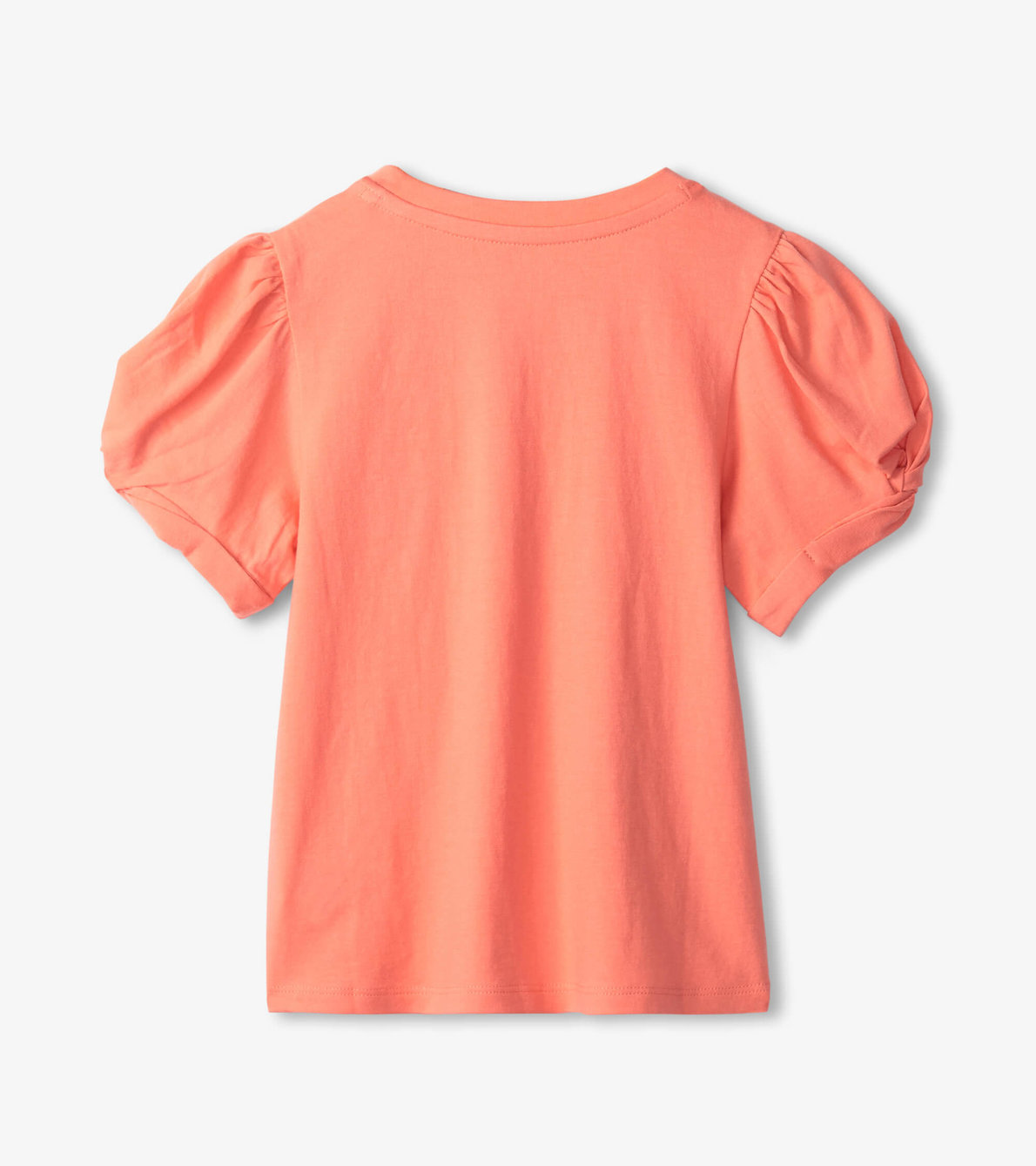 Agrandir l'image de T-shirt à manches torsadées – Corail