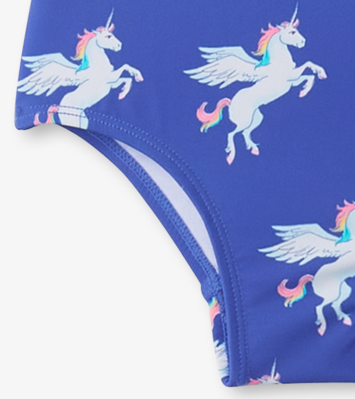 View larger image of Girls Dazzling Unicorn Ruffle Sleeve Swimsuit