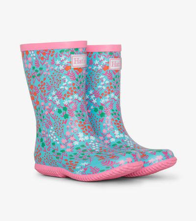 Girls Ditsy Floral Packable Rain Boots