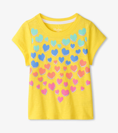 T-shirt à imprimé – Pluie de cœurs