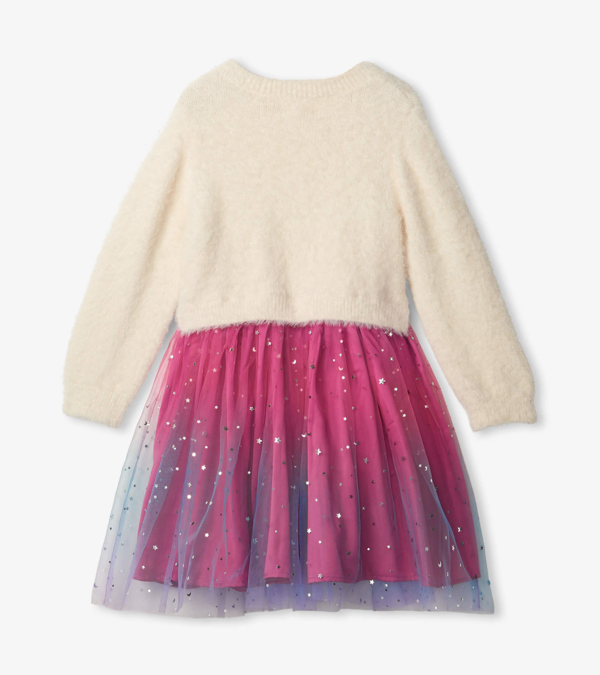 View larger image of Girls Falling Stars Sweater Tulle Dress
