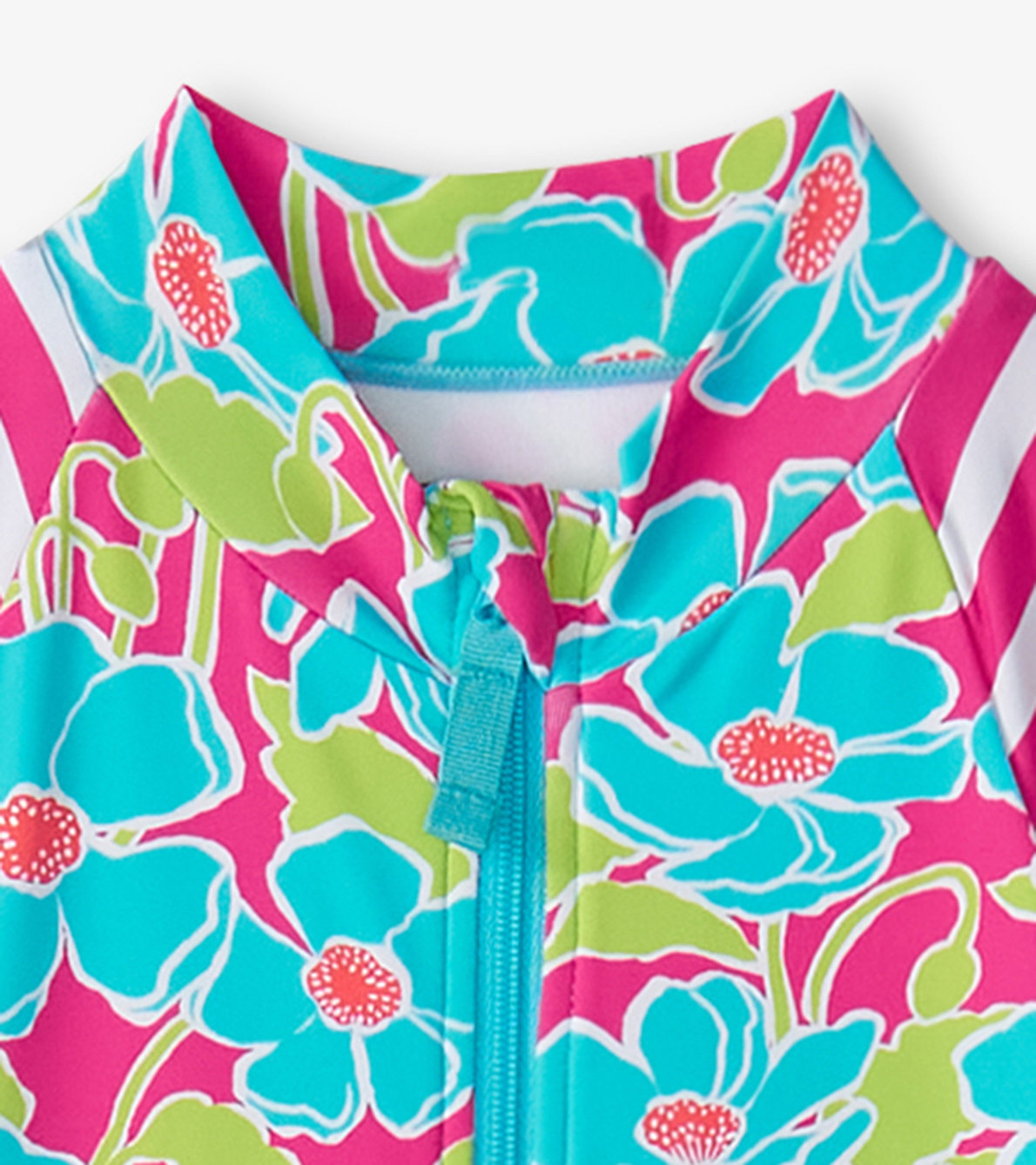 View larger image of Girls Floating Poppies One-Piece Rashguard