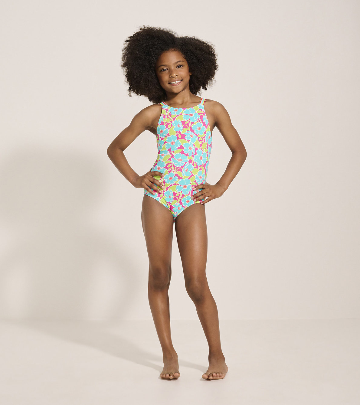 View larger image of Girls Floating Poppies One-Piece Swimsuit