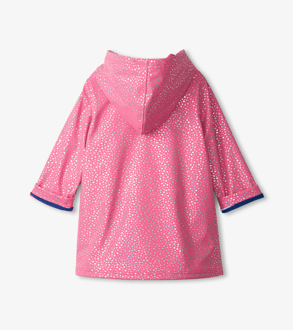 View larger image of Girls Glitter Hearts Button-Up Rain Jacket