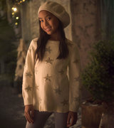 Girls Gold & Silver Star Relaxed Sweater