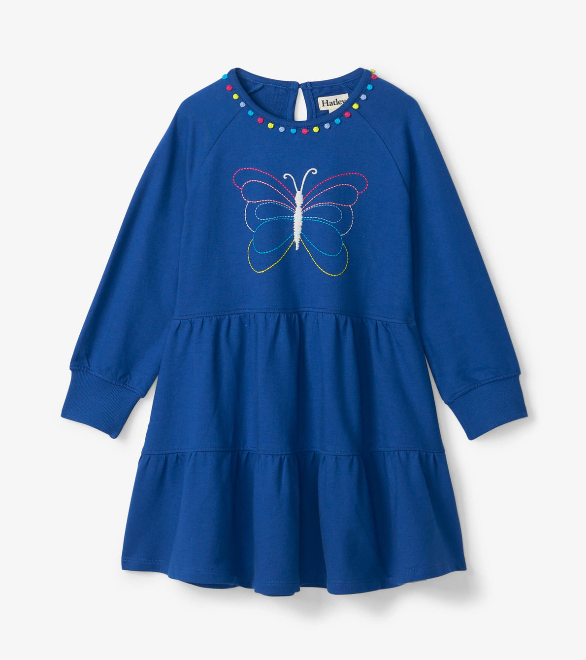 View larger image of Girls Groovy Butterfly Gathered Tiered Dress