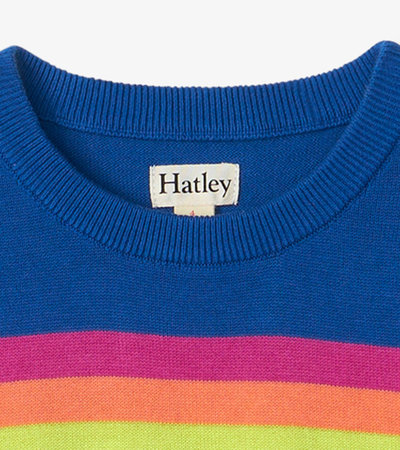 Breeze Along Striped Sweater, Groovy's, Lightweight Sweater, Colorful