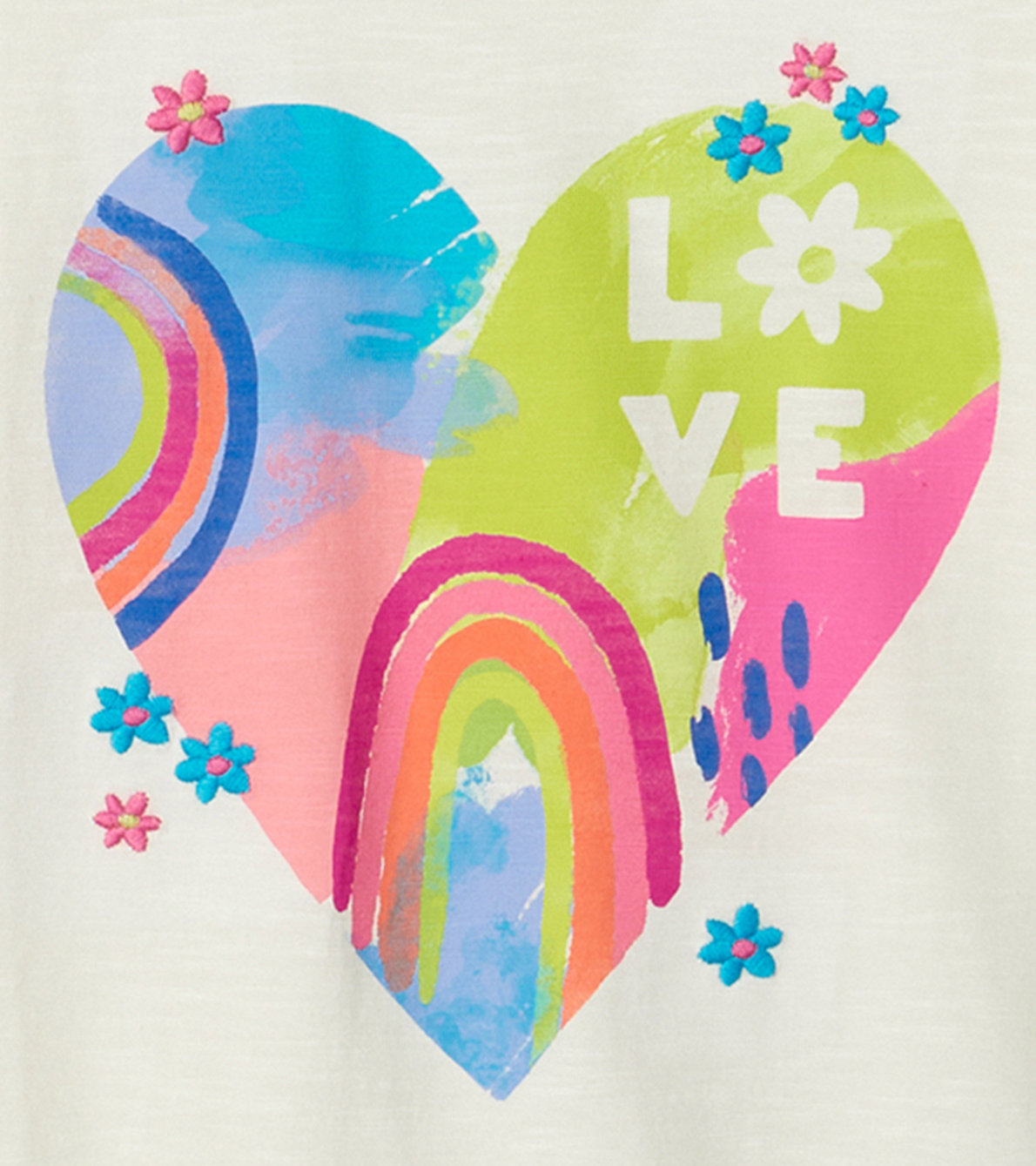 Agrandir l'image de T-shirt à manches longues – Cœur coloré « Love »