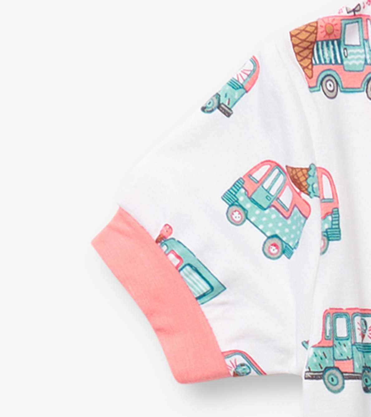 View larger image of Girls Ice Cream Trucks Bamboo Short Pajama Set