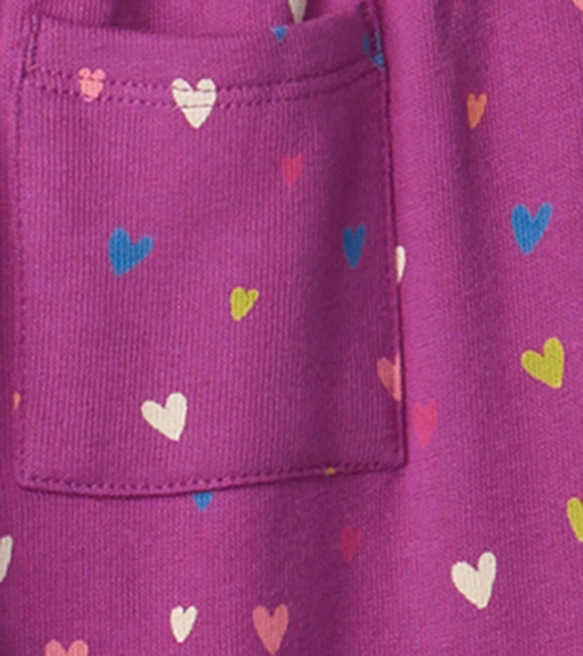 View larger image of Girls Jelly Bean Heart Cuffed Track Pants