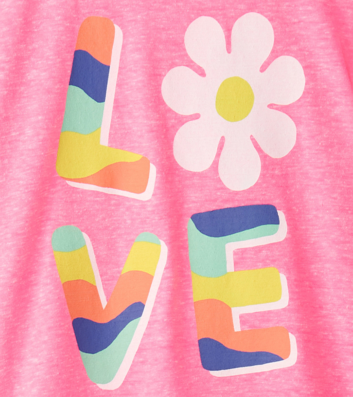 Agrandir l'image de T-shirt à manches torsadées – Imprimé « Love »
