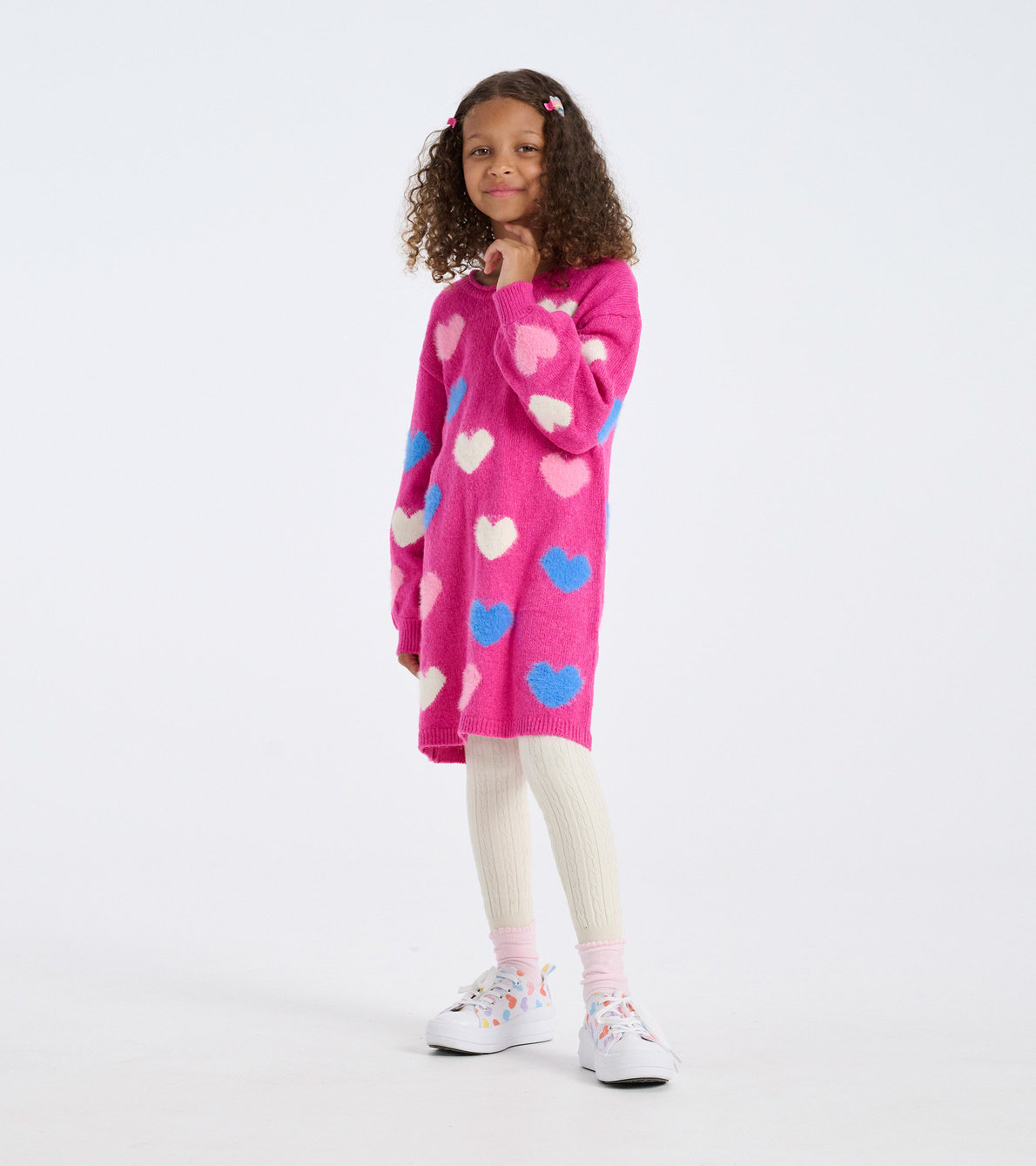 View larger image of Girls Magical Hearts Sweater Dress