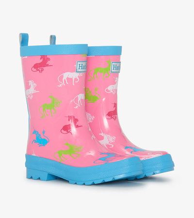 Girls Mystical Unicorn Shiny Rain Boots