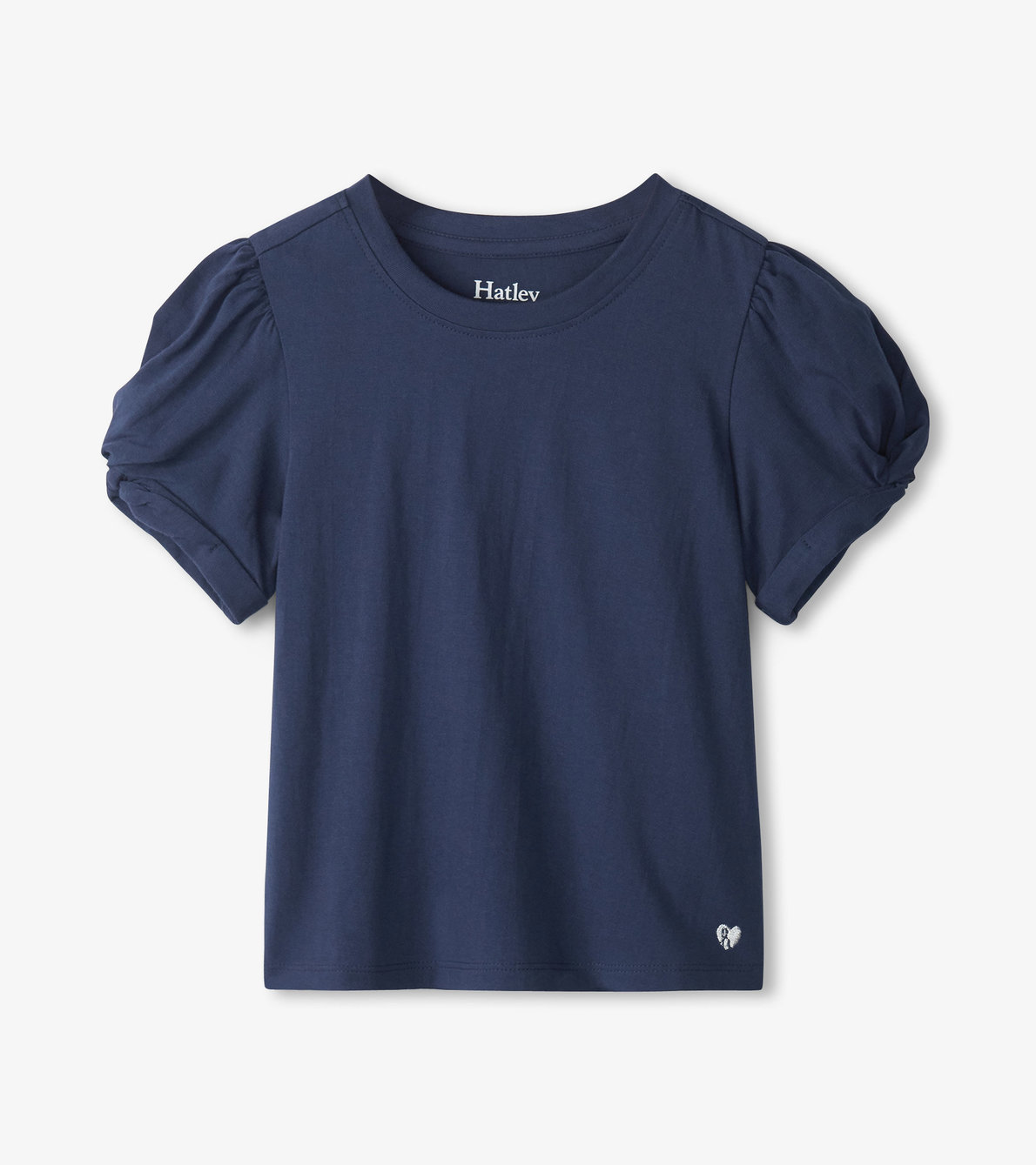 View larger image of Girls Navy Twisted Sleeve Tee