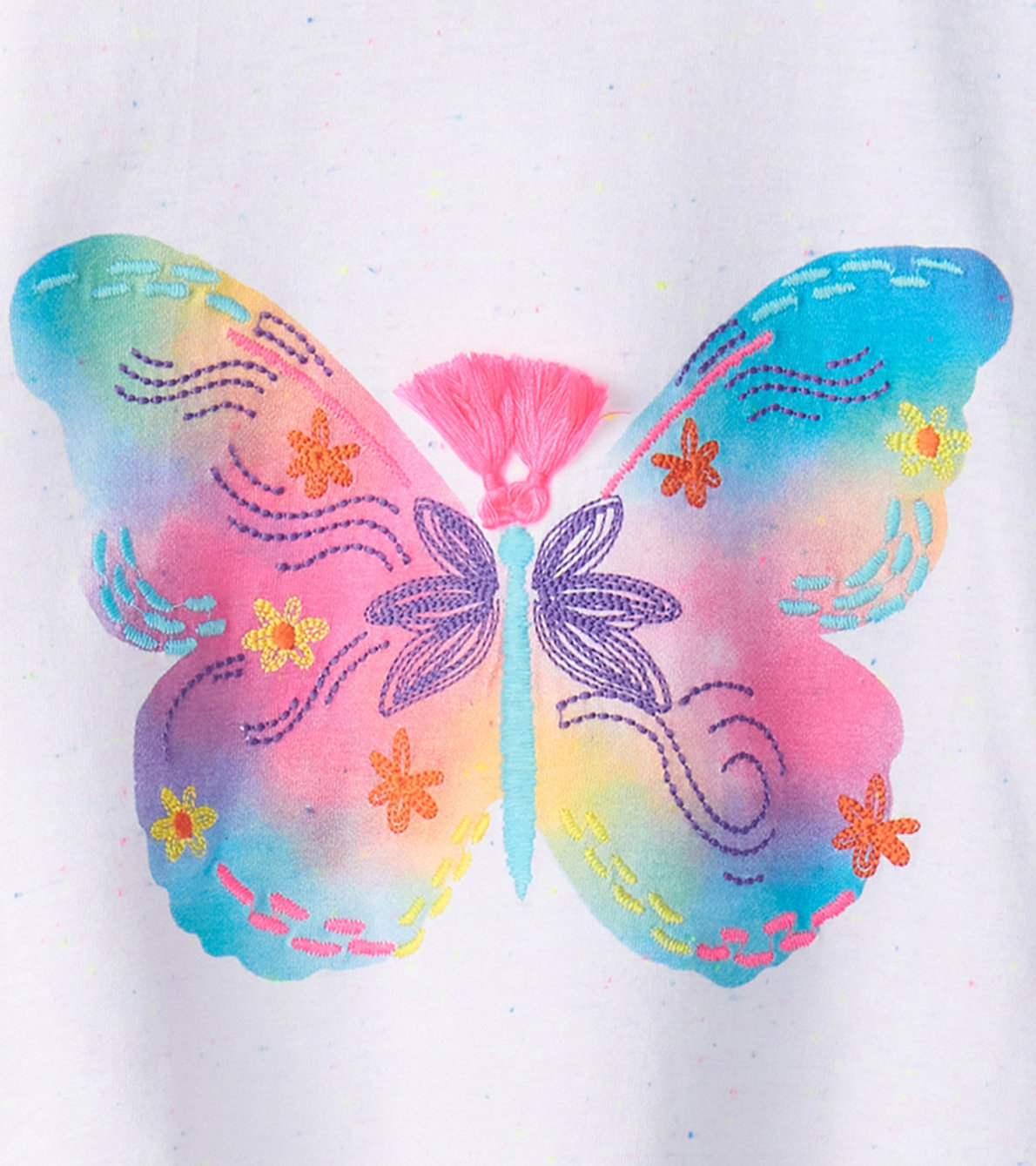 Agrandir l'image de T-shirt à coupe décontractée – Papillon peint