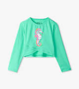 Girls Painted Sea Horse Cross Over Cover-Up