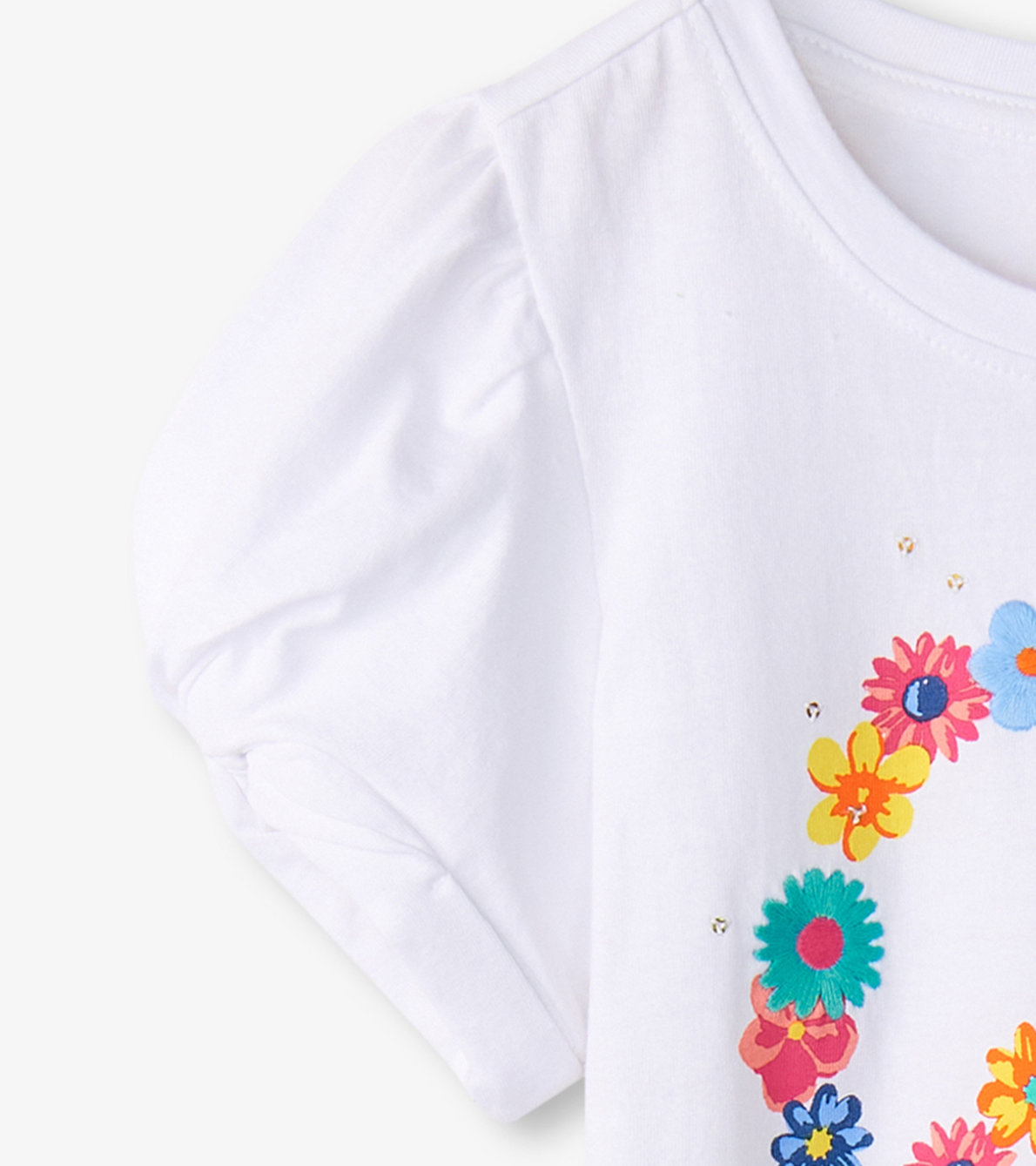 View larger image of Girls Peace Flower Twisted Sleeve Tee