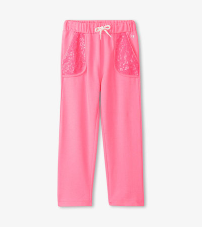 Girls Pink Neon Track Pants