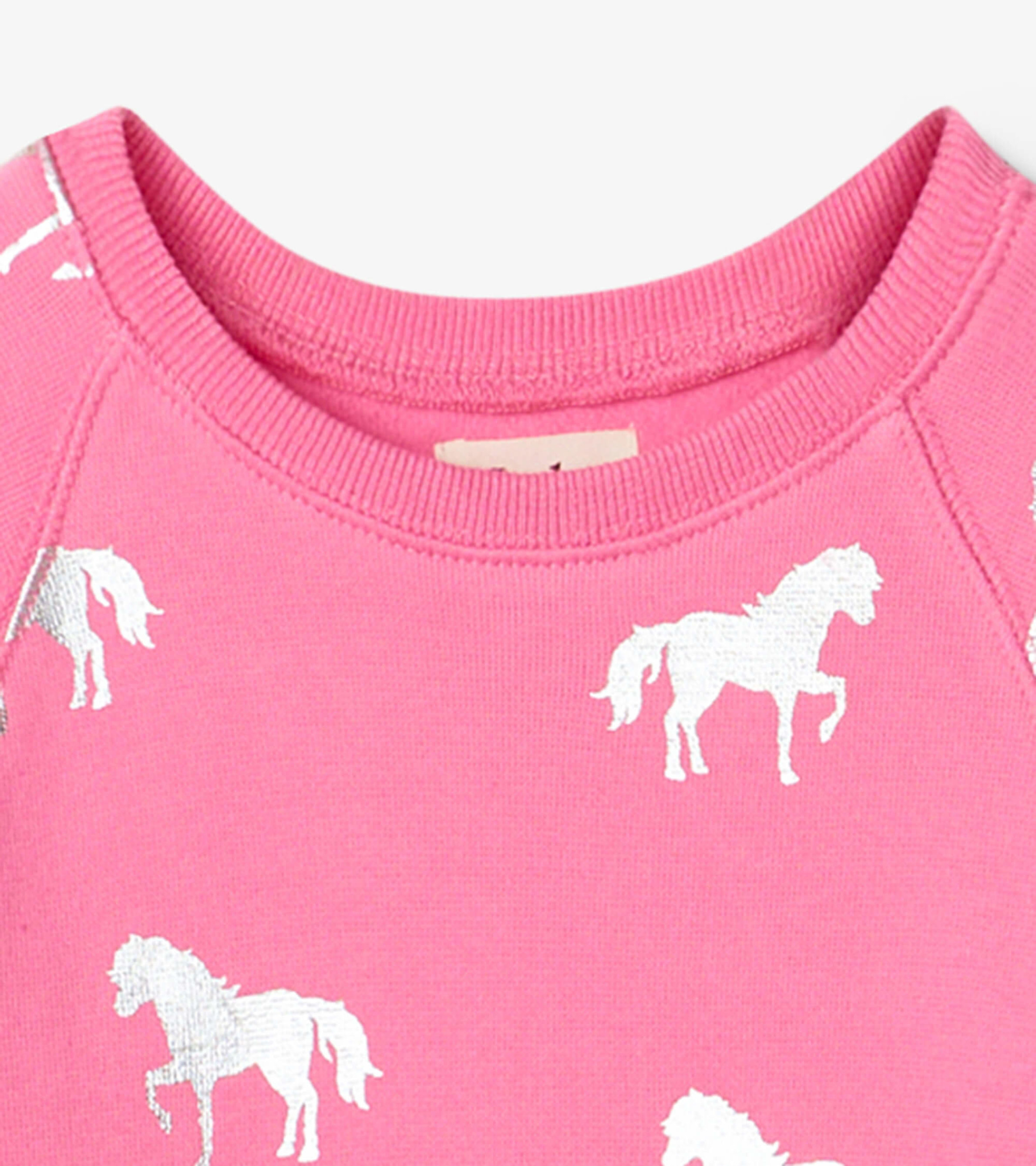 Girls Pink & Silver Horse Sweater Dress - Hatley CA