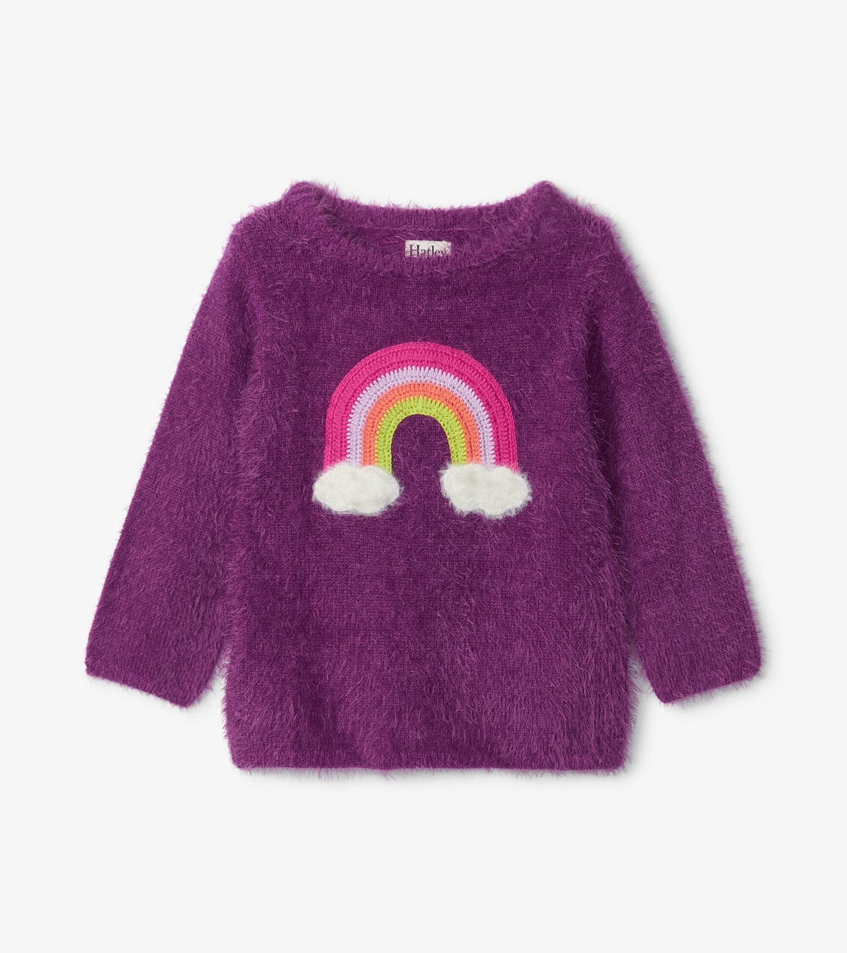 View larger image of Girls Rainbow Cloud Fuzzy Sweater