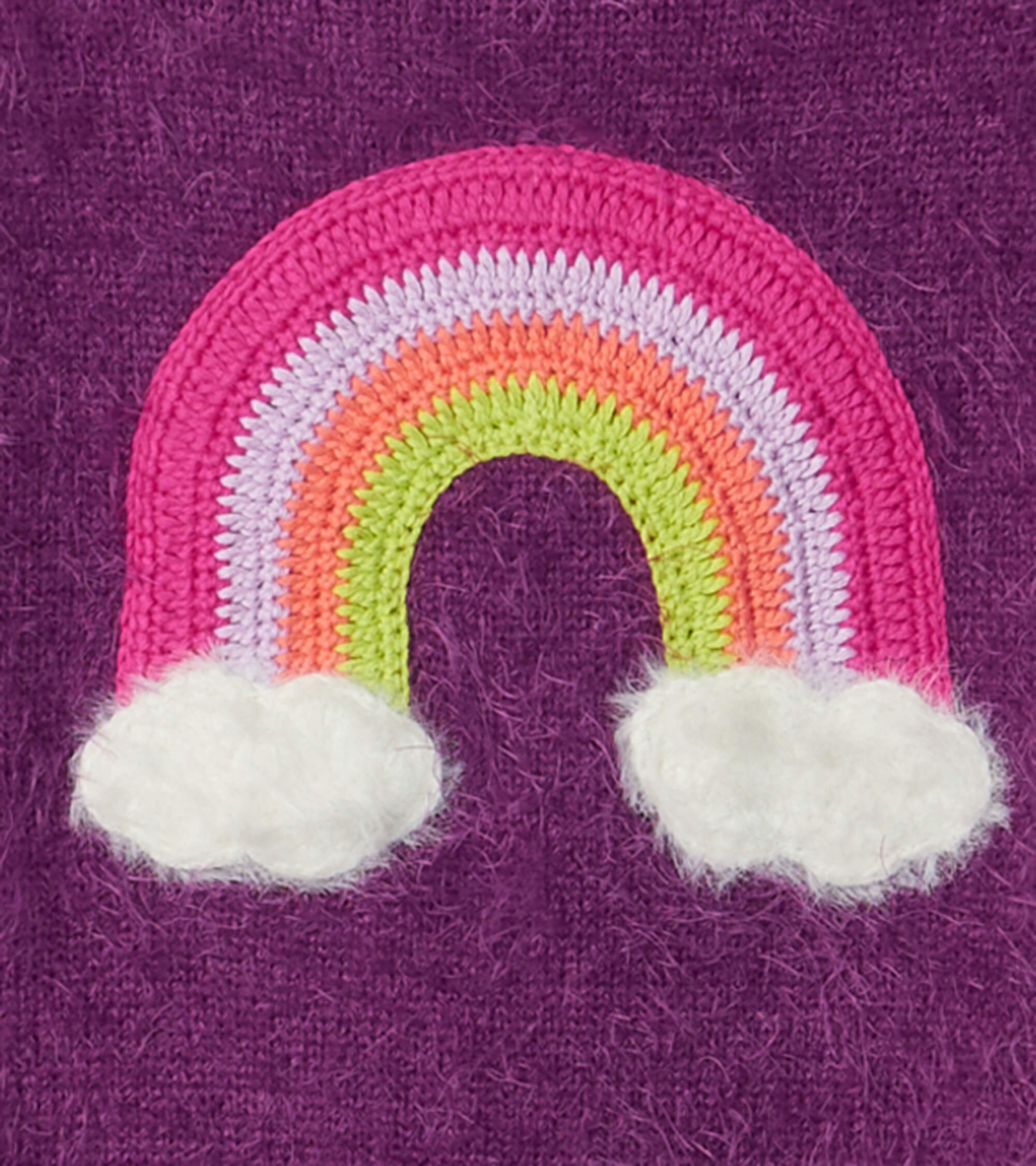 Girls Rainbow Cloud Fuzzy Sweater - Hatley US