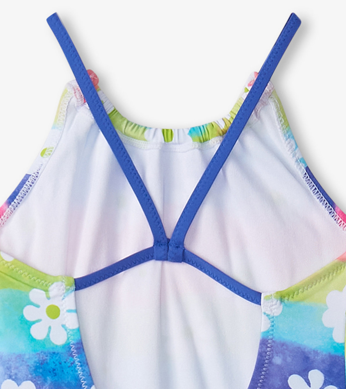 View larger image of Girls Rainbow Flower Gathered Swimsuit
