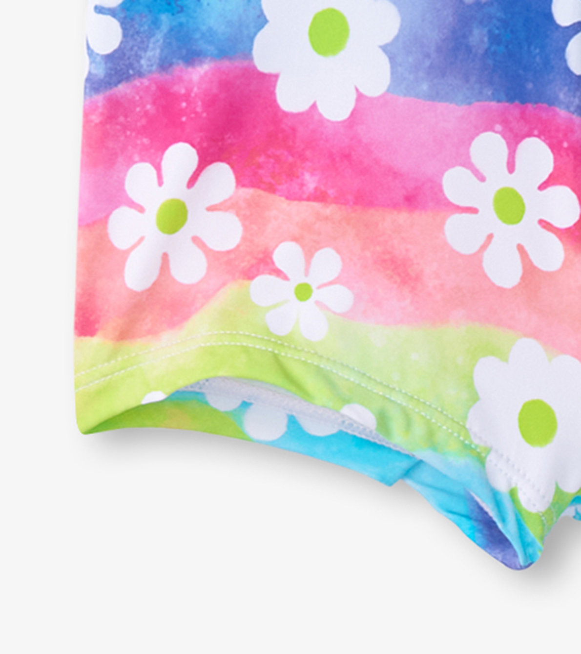 View larger image of Girls Rainbow Flower Two-Piece Crop Top Bikini Set