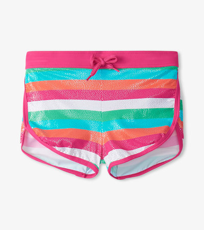 Girls Rainbow Palm Swim Shorts