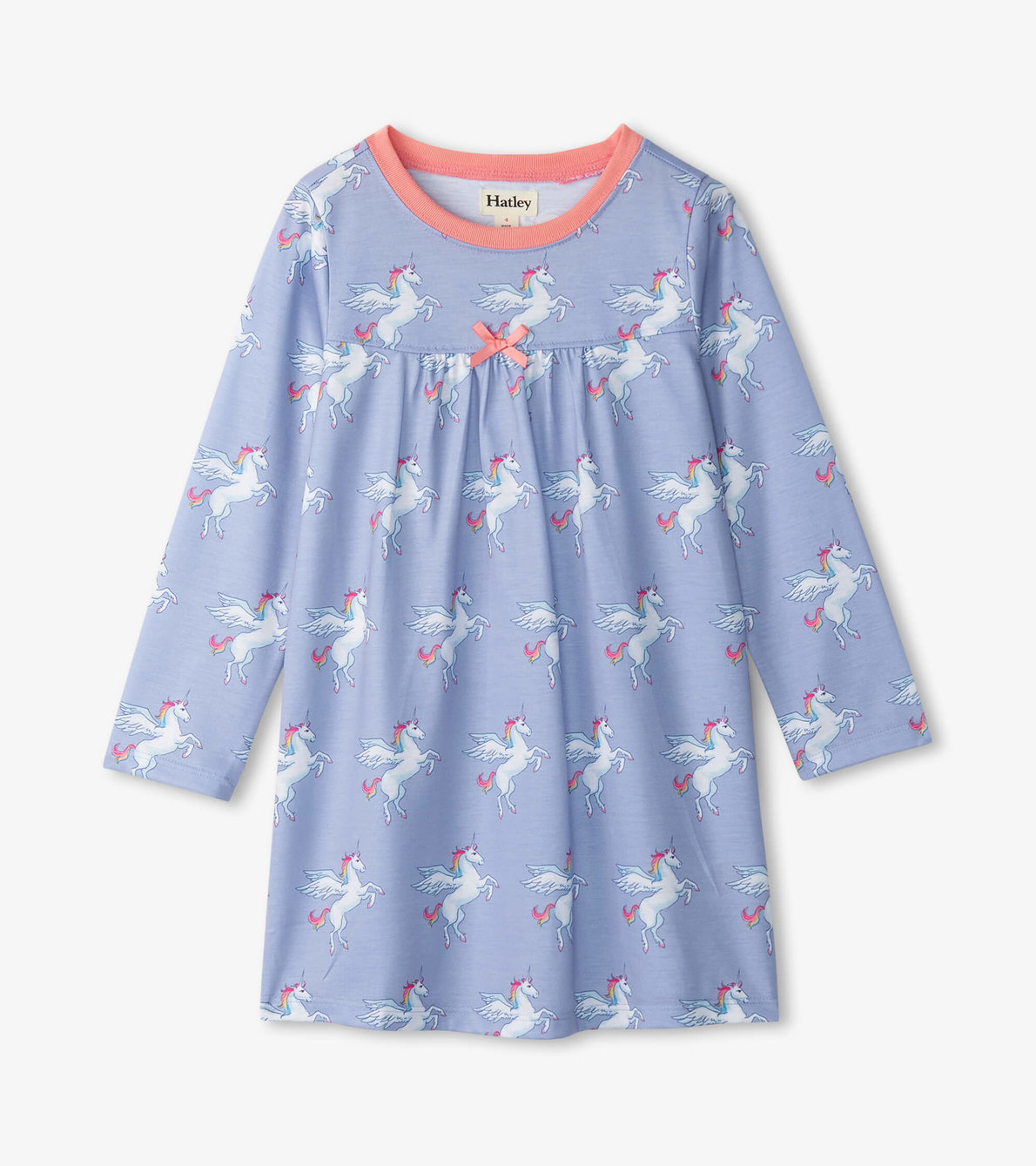 View larger image of Girls Rainbow Unicorn Long Sleeve Nightgown
