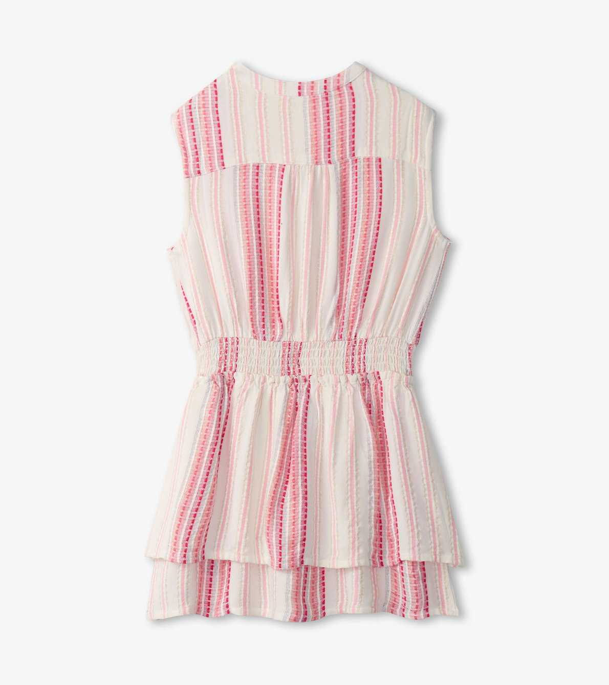 View larger image of Girls Ribbon Stripe Smocked Waist Dress