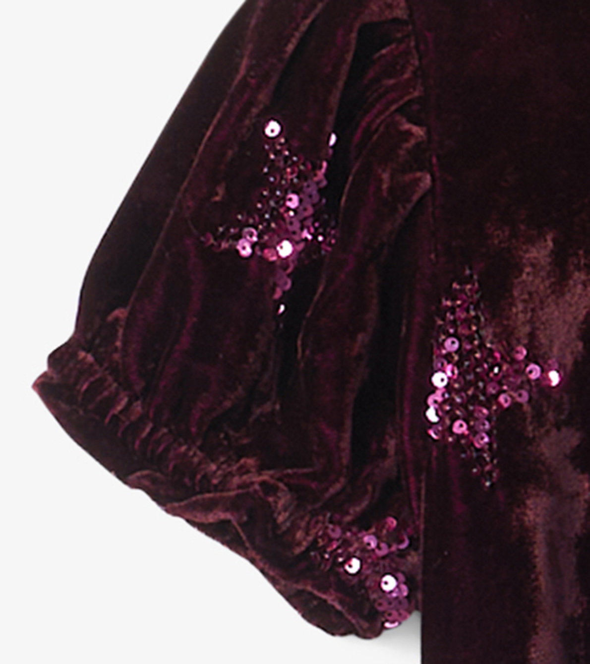 Agrandir l'image de Robe à paillettes en velours – Étoiles roses