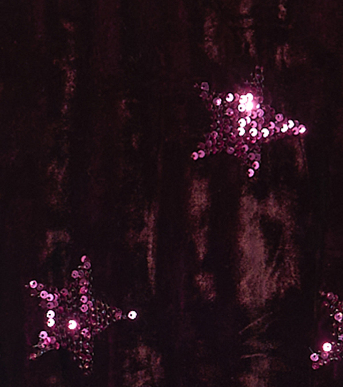 Agrandir l'image de Robe à paillettes en velours – Étoiles roses
