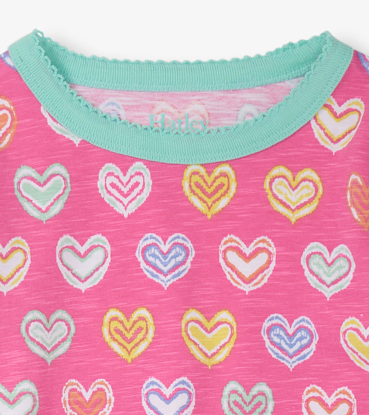 View larger image of Girls Shibori Hearts Pajama Set