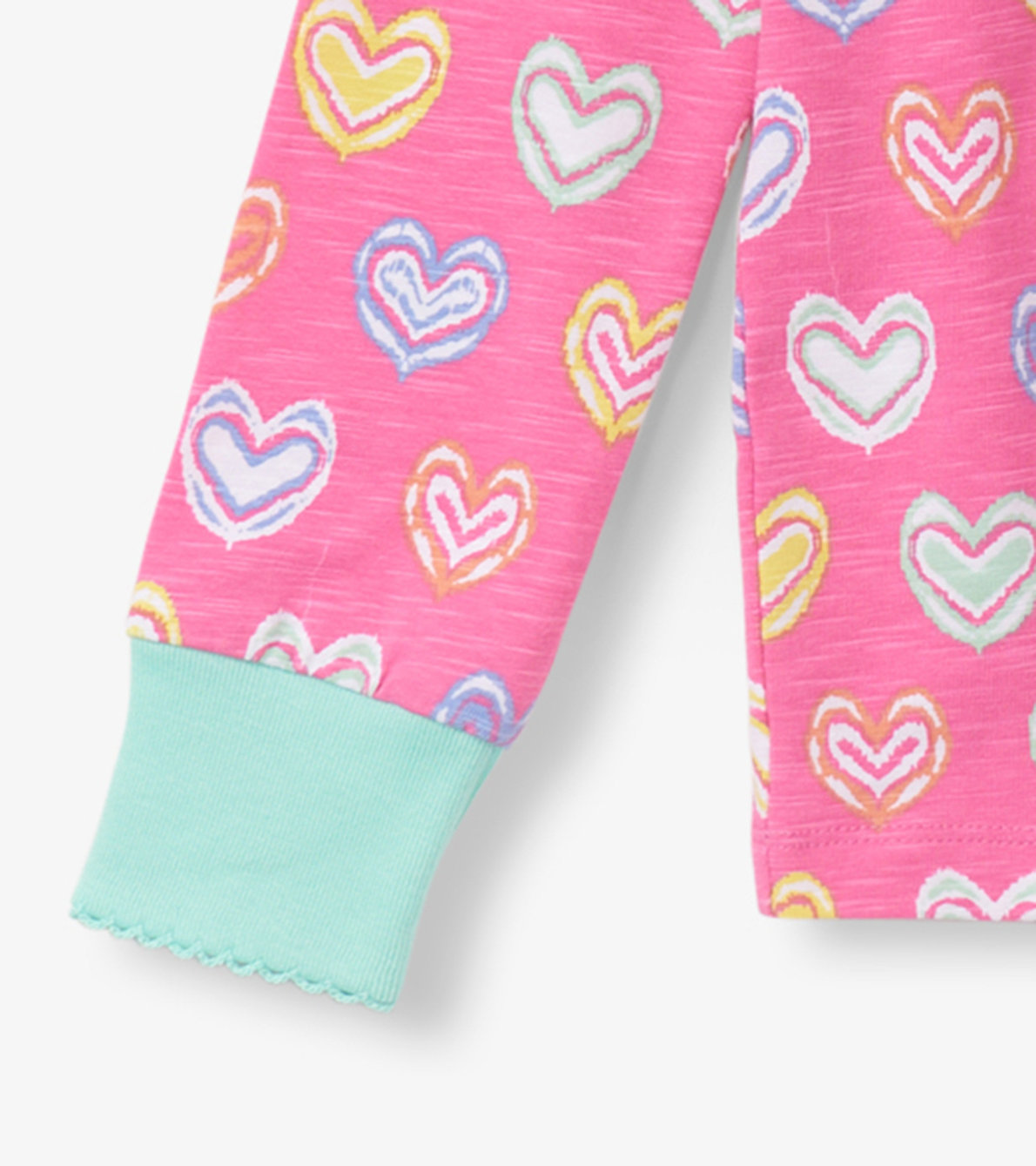 View larger image of Girls Shibori Hearts Pajama Set