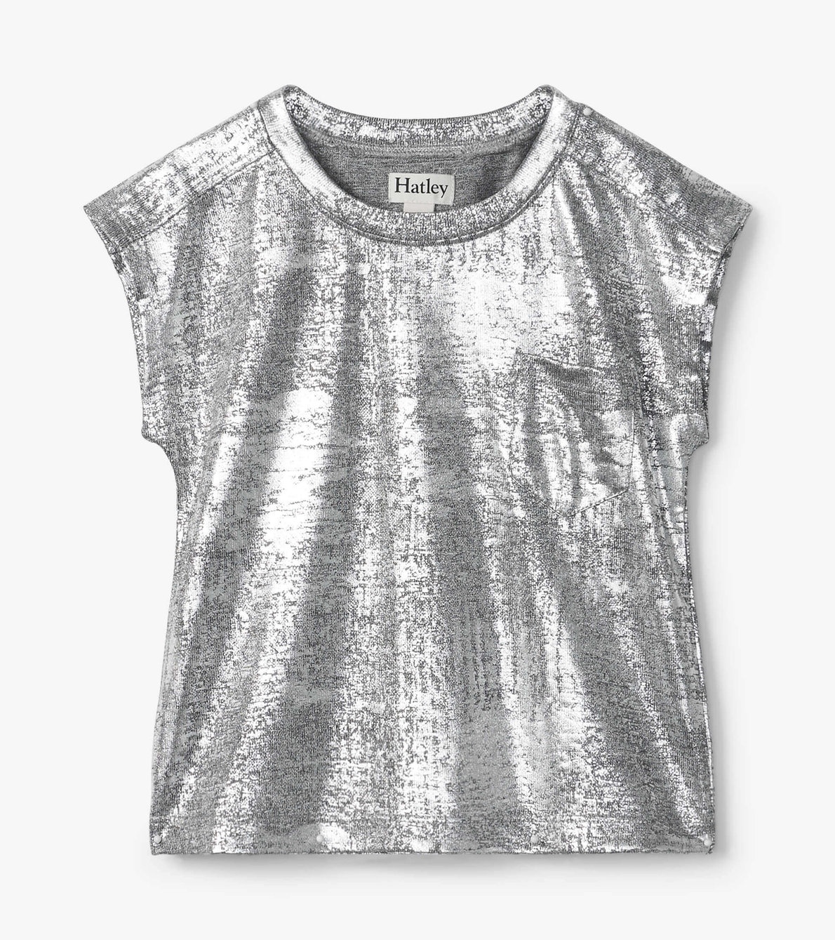 View larger image of Girls Silver Shimmer Relaxed T-Shirt