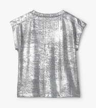 Girls Silver Shimmer Relaxed T-Shirt - Hatley US