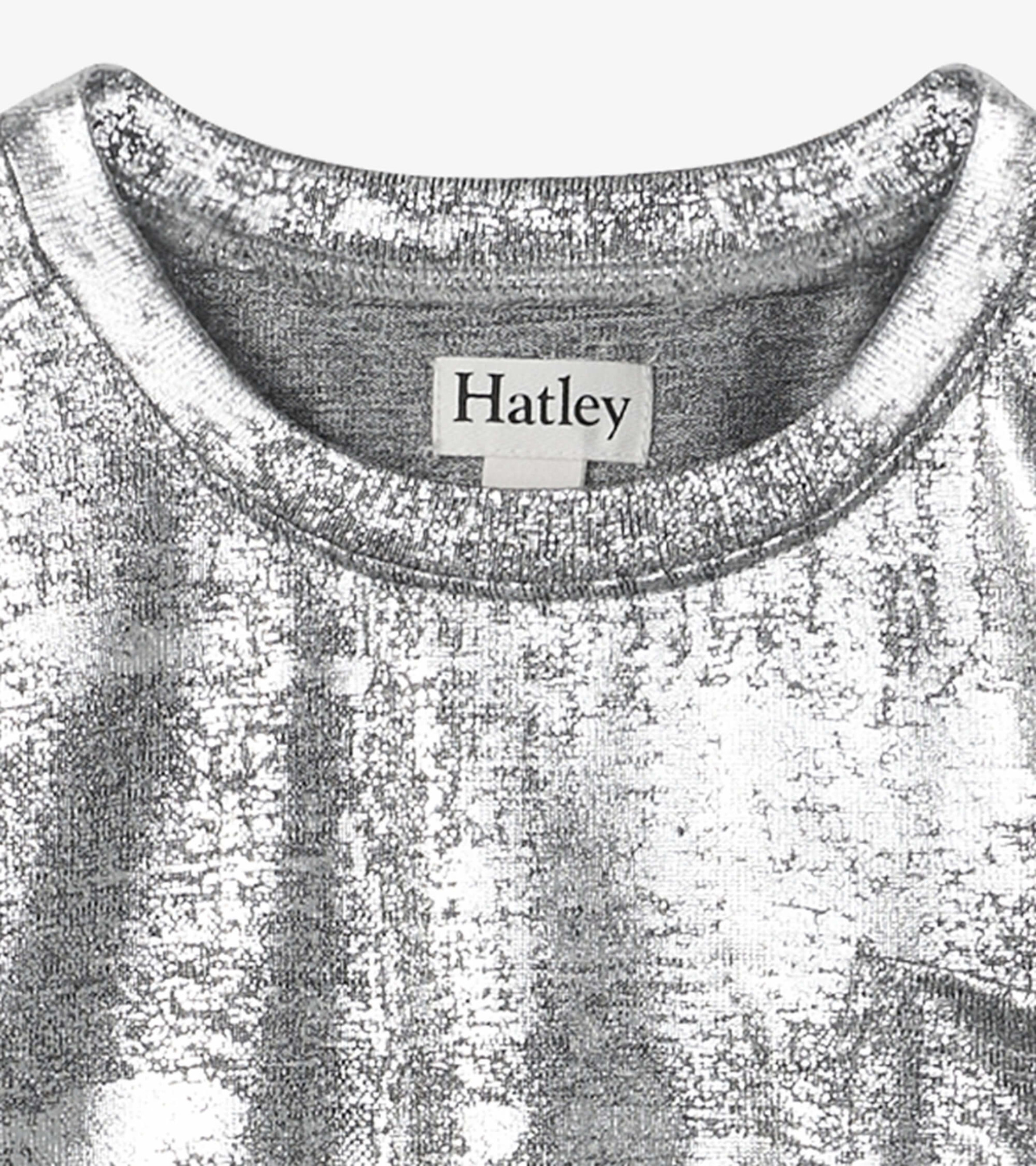 Girls Silver Shimmer Relaxed T-Shirt - Hatley CA