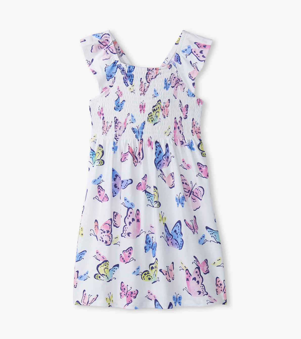 View larger image of Girls Soft Butterflies Smocked Dress