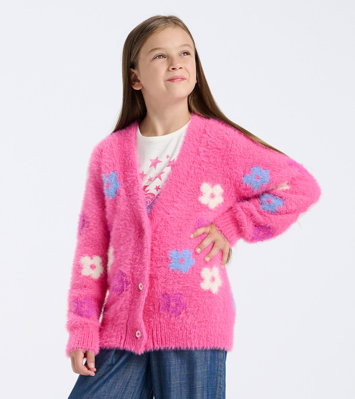 View larger image of Girls Soft Floral Cardigan