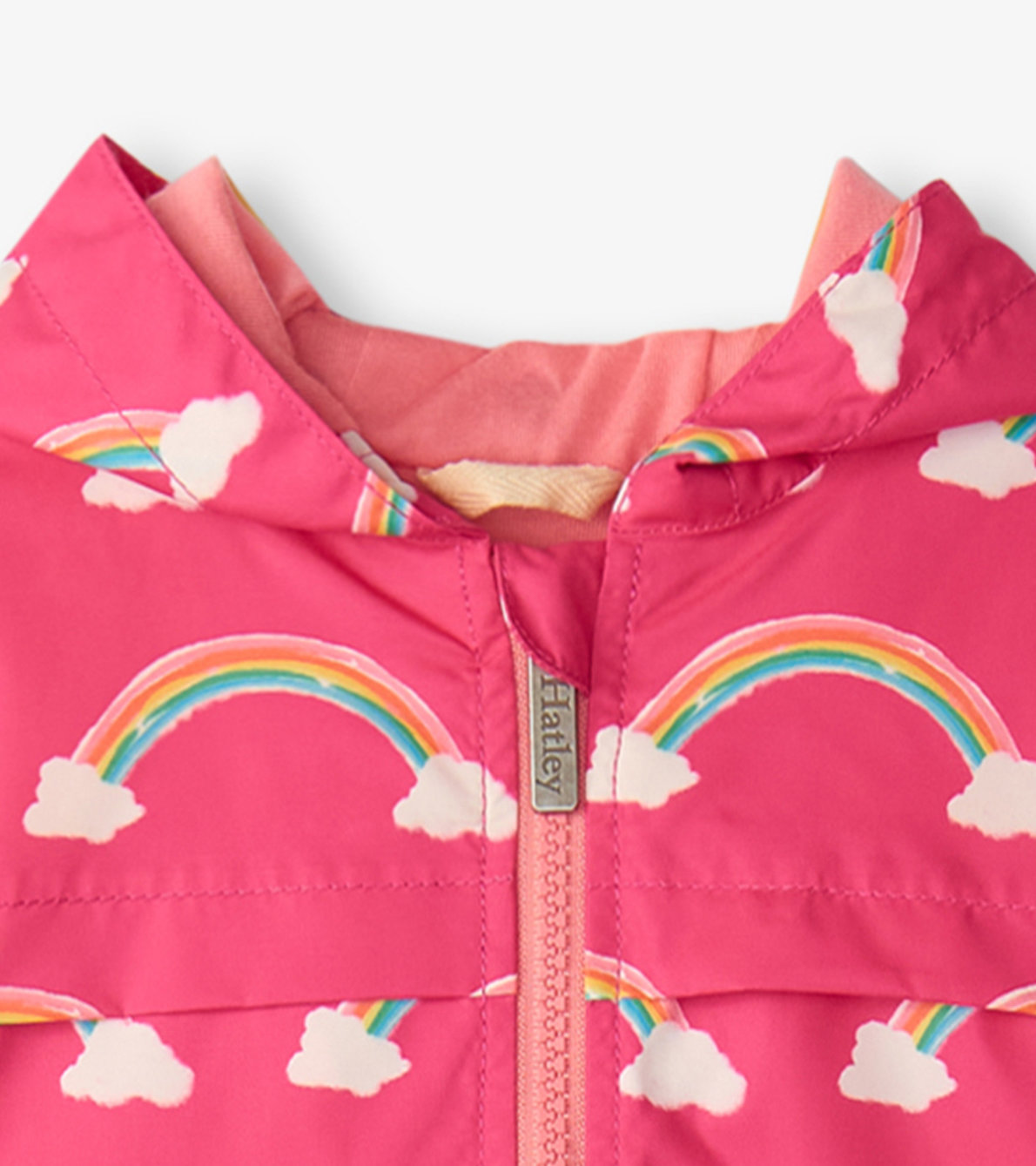 View larger image of Girls Summer Rainbow Zip-Up Lightweight Raincoat