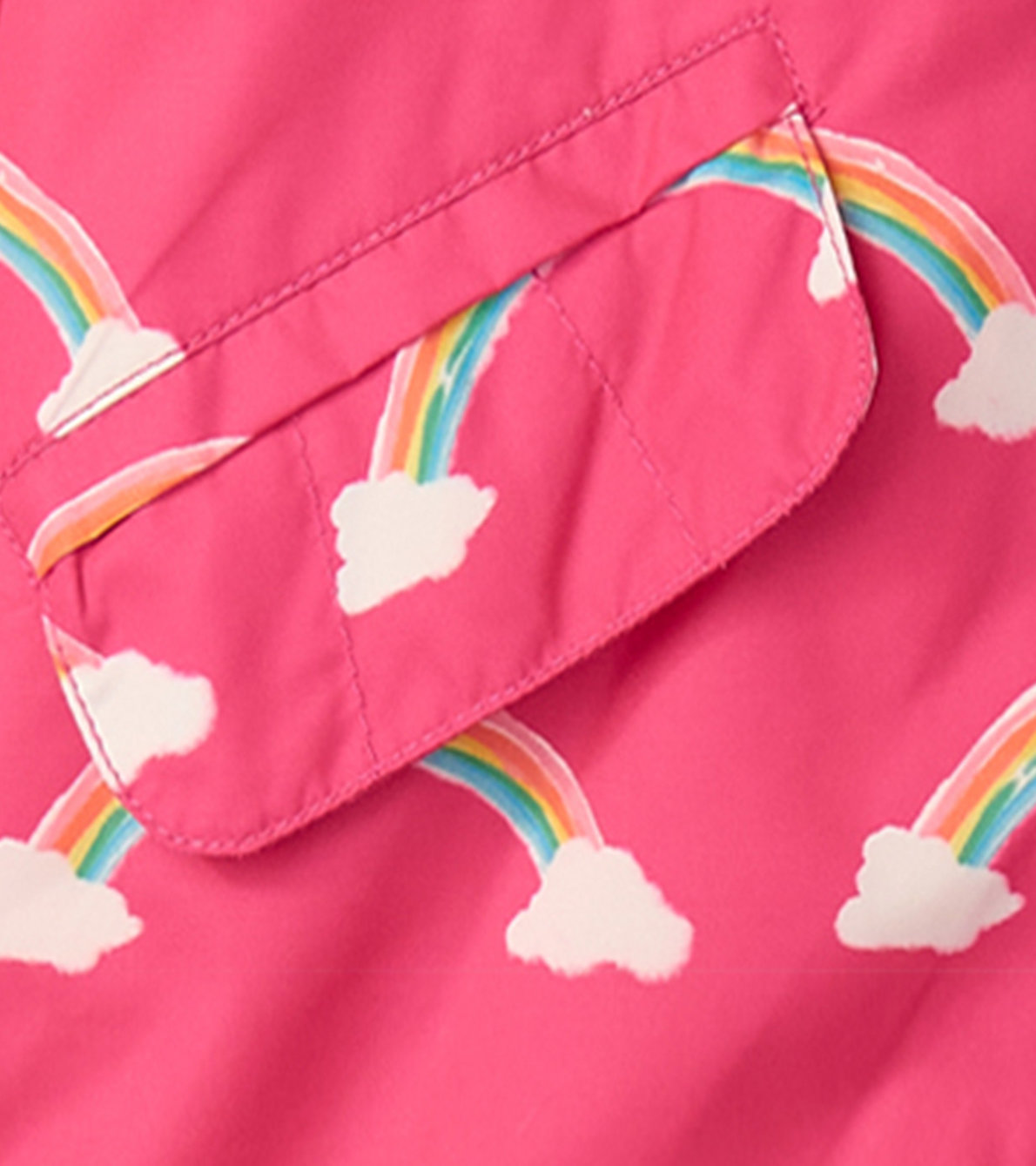 View larger image of Girls Summer Rainbow Zip-Up Lightweight Raincoat